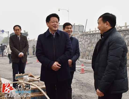 杨光荣调研张家界市中心城区“两带两区”重点项目建设（图）