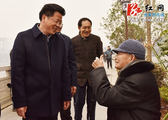 杨光荣调研张家界市中心城区“两带两区”重点项目建设（图）