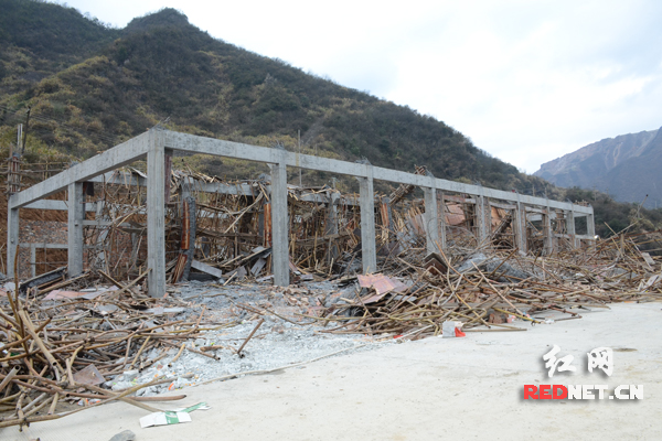 湖南郴州柿竹园“1.2”在建工地事故垮塌现场。