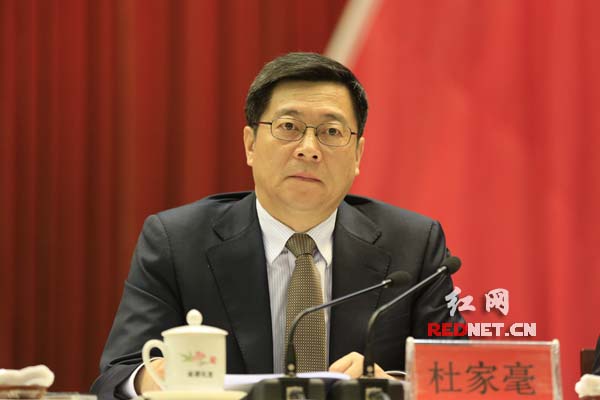 湖南省委副书记、省长杜家毫主持会议。