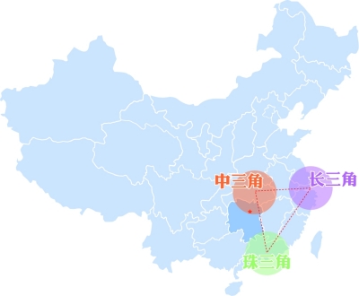 实现长三角、中三角、珠三角“三角联动”制图/张杨