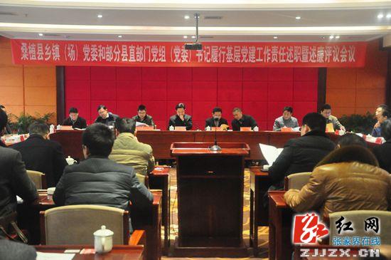 桑植县44名党委(党组)书记向县委常委会专题述职接受评议