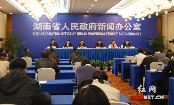 湖南省组织工作成效新闻发布会现场。