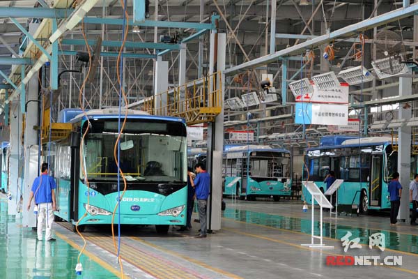 比亚迪新能源公交车80%产自雨花经开区
