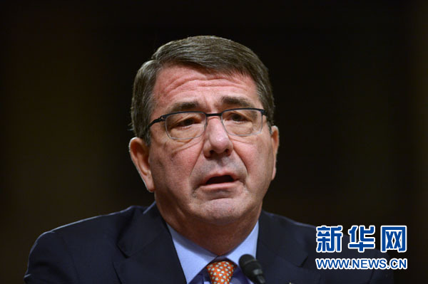 2月4日，在美国首都华盛顿国会山，由美国总统奥巴马提名出任国防部长的阿什顿·卡特出席国会参议院军事委员会听证会。新华社记者 殷博古 摄