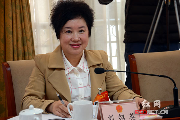 全国人大代表、湖南德力电力建设有限公司职工刘绍英。