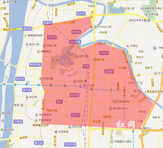 供电具体影响范围示意图。
