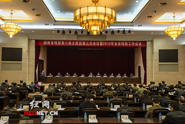 3月13日，湖南省残联第六届主席团第三次会议暨2015年全省残联工作会议在长沙召开。)