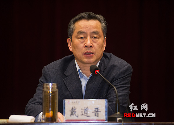 戴道晋当选为湖南省残联主席团主席，并在大会上讲话。