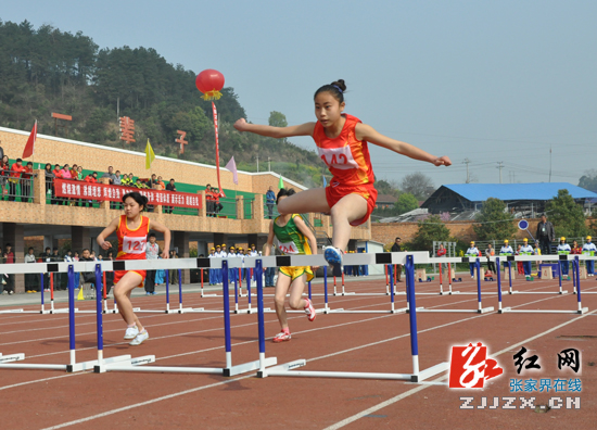 张家界800多名中小学生参加“1+1”运动会（图）