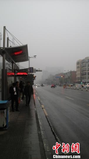 2015年首场春雨飘落石家庄气象局提醒出门加衣