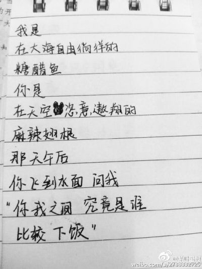 高中女生“食物体”诗歌网上走红