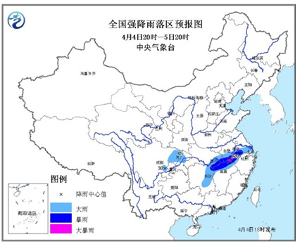 气象台发布暴雨预报长江中下游沿江地区强降水持续
