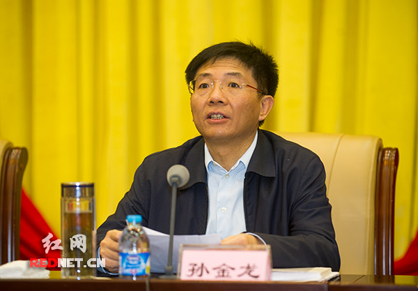 湖南省委副书记孙金龙主持大会。