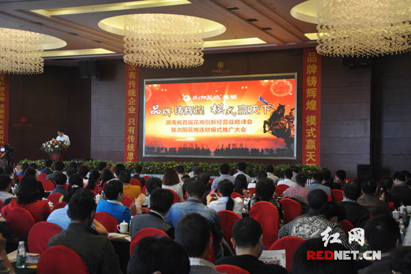 （4月18日，湖南首届花炮创新经营战略峰会在邵阳召开。