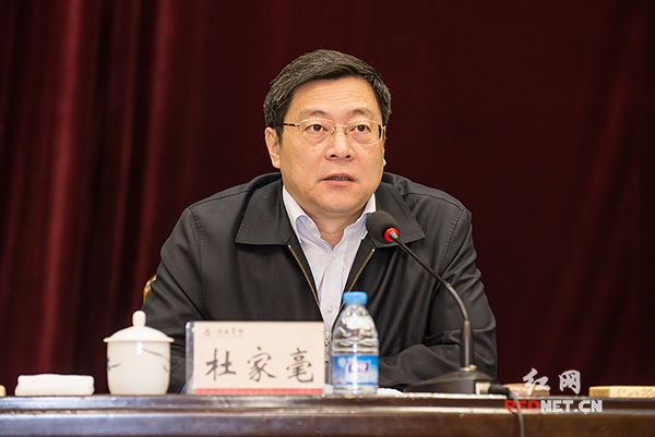 湖南省委副书记、省长杜家毫作动员报告。