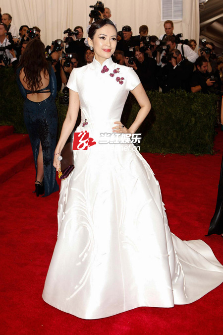 章子怡第五次出席met ball活动展中国风