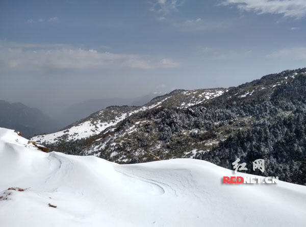 神农顶景区雪景。