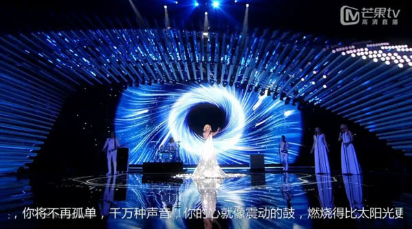 中国媒体首次直播欧洲电视歌唱大赛 现场画面