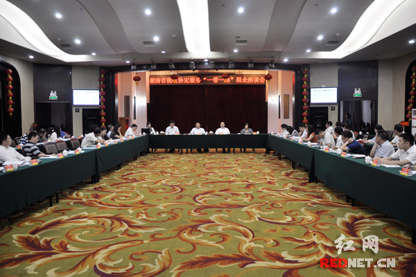 湖南省国税局、省地税局联合召开税收协定服务“一带一路”税企座谈会。
