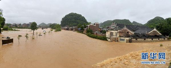 湖南永州遭遇暴雨 千年古村遭水淹