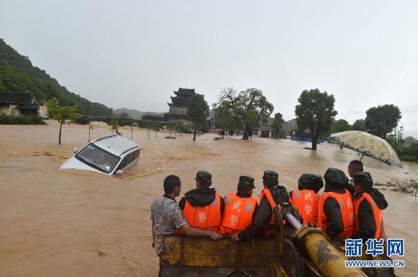 湖南永州遭遇暴雨 千年古村遭水淹