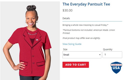 希拉里为参选总统开网店售卖搞笑裤装T恤（图）