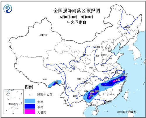 气象台继续发布暴雨预警江西浙江等地有大暴雨
