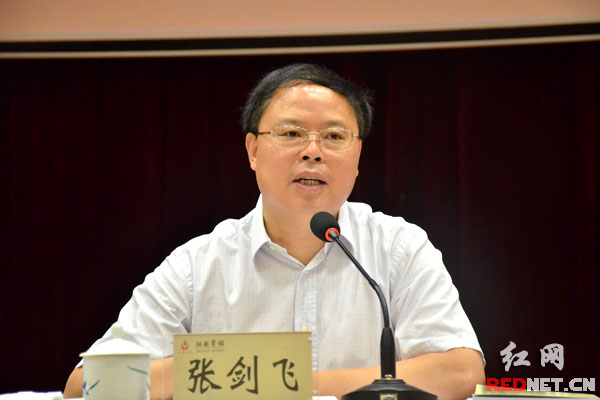 湖南省副省长张剑飞讲话。