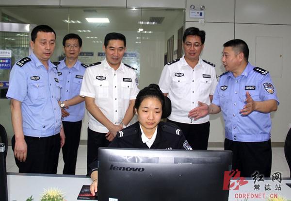 湖南省公安厅来常德交警支队指导工作