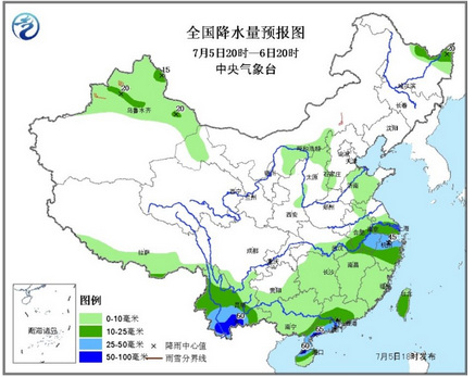 江南华南等地强降水减弱云南局地仍有暴雨