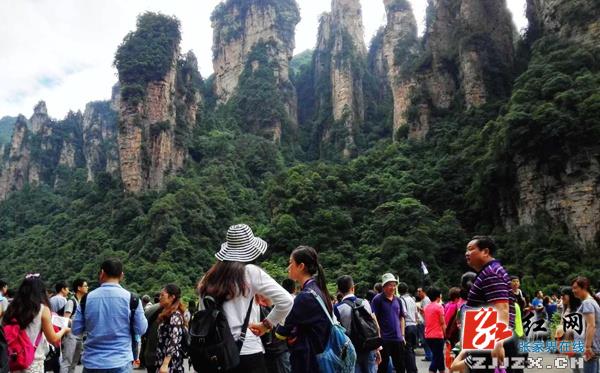 张家界武陵源避暑旅游日渐升温（组图）