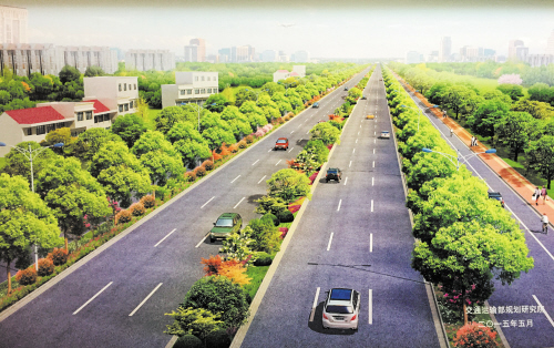 机场联络线提质改造工程人民路以北路段推荐方案效果图。 资料图片