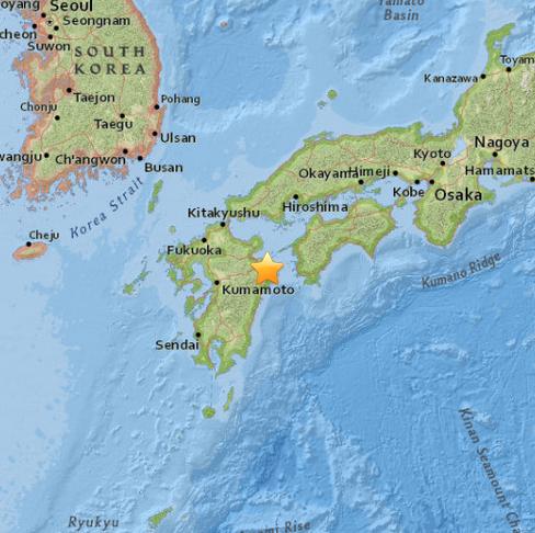 日本海域发生5.4级地震震源深度55.3公里（图）