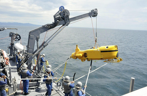 日美举行联合扫雷训练飞机扫雷艇等齐上阵（图）