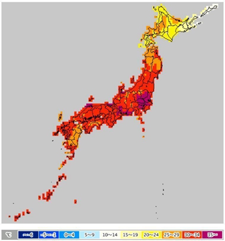 日本列岛持续迎高温天气7千余人中暑送医（图）