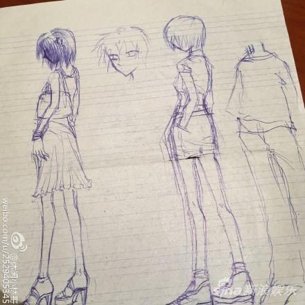 杨幂爸爸晒女儿15年前动漫手稿