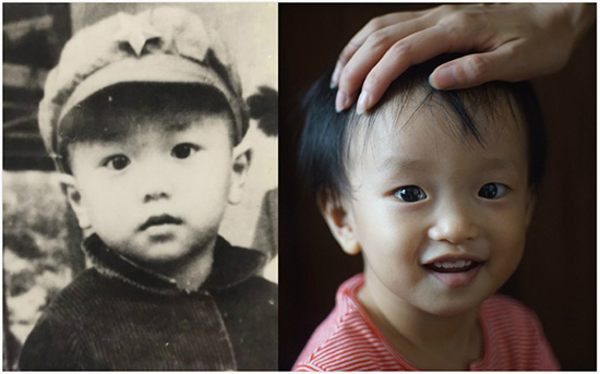 黄觉童年照撞脸女儿小枣儿