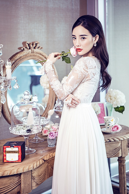 李小璐芭莎下午茶大片