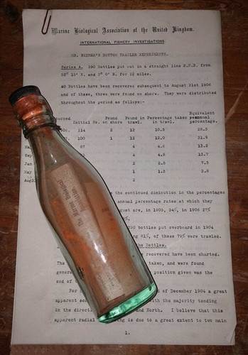 德国夫妇拾获百年漂流瓶内容竟是调查问卷(图)