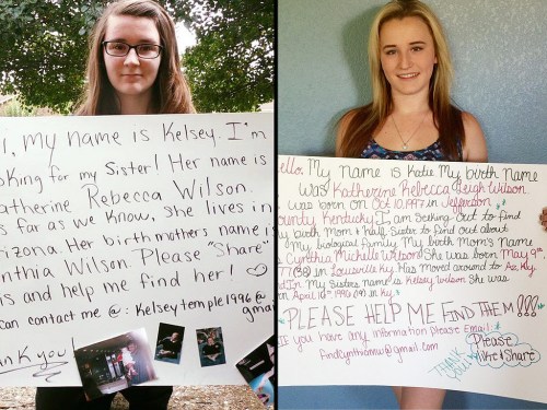 网络的力量：姐妹失散多年通过网络几小时重逢（图）