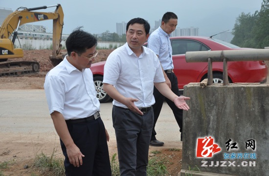 王志刚调研市中心城区重点工程（图）