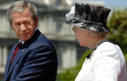 小布什与英女王。
