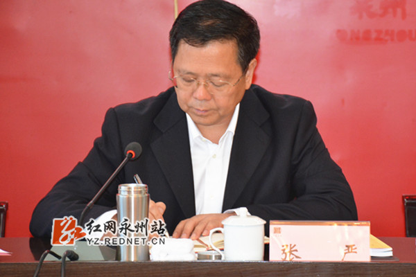 永州市委副书记张严主持督导汇报会_副本