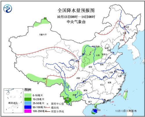 未来三天华北中南部等地将有霾海南局地有较强降水