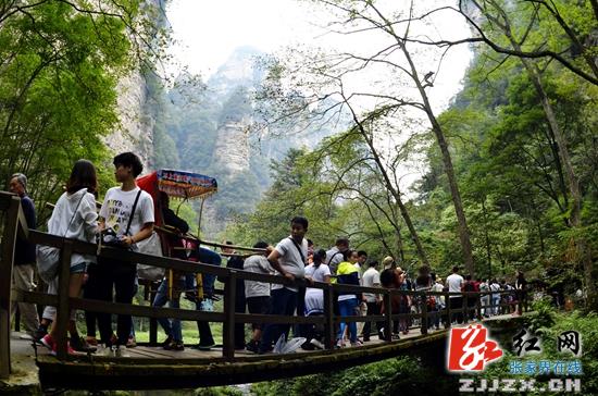 武陵源核心景区一次性进山游客突破346万人 再创历史新高