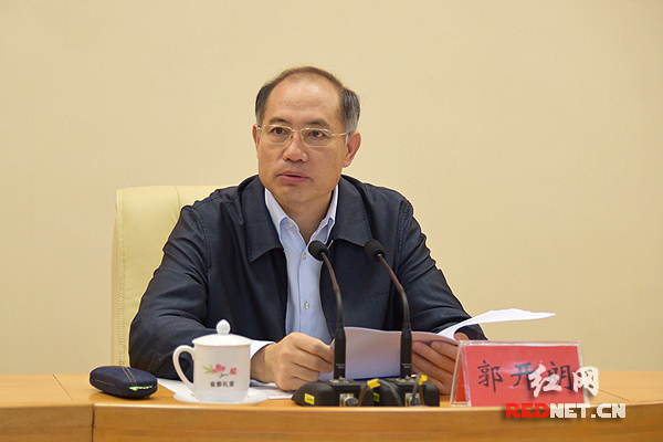 湖南省委常委、省委组织部部长、省委巡视工作领导小组副组长郭开朗主持会议。