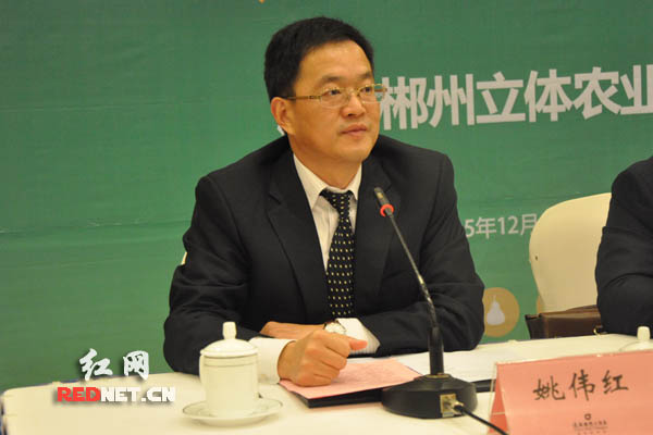 湖南省政府新闻办新闻发布处处长姚伟红主持发布会