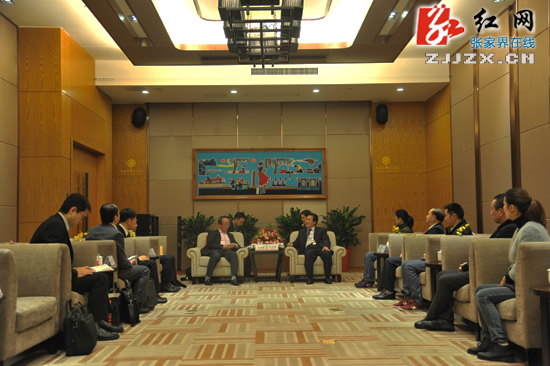 杜芳禄会见日本新潟县副知事森邦雄一行