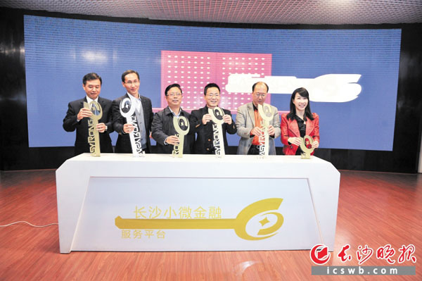 长沙小微金融服务平台在2015长沙金融服务节创业创富专场活动正式上线。　　长沙晚报记者 余劭劼 摄